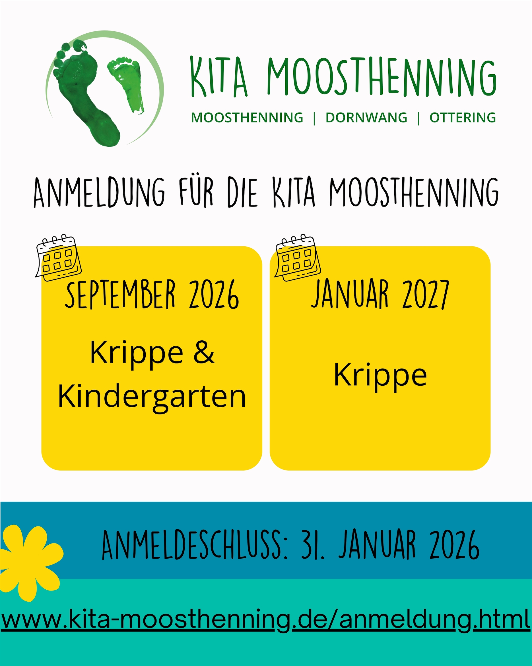 Anmeldung KITA Moosthenning